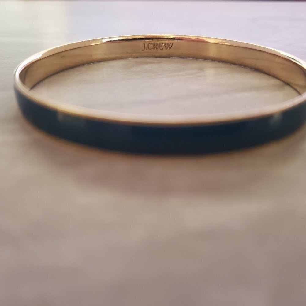 💙 Vintage 2000's 00's Y2K J.Crew Blue Enamal Skinny Bangle Bracelet 💙 - Picture 6 of 9